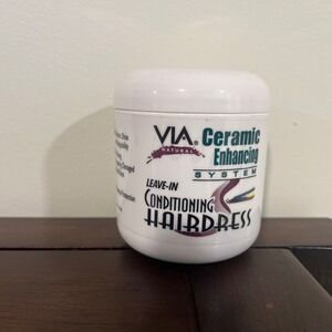 VIA Ceramic Enhancing Conditioning Hairdress Leave In 6 oz jar HTF